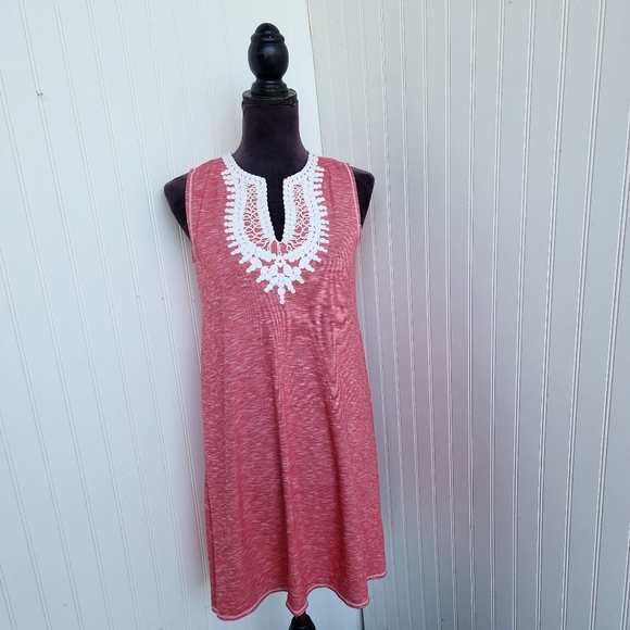 Max Studio Women's Pink White Lace Casual Dress Sleveless XS - Picture 1 of 12